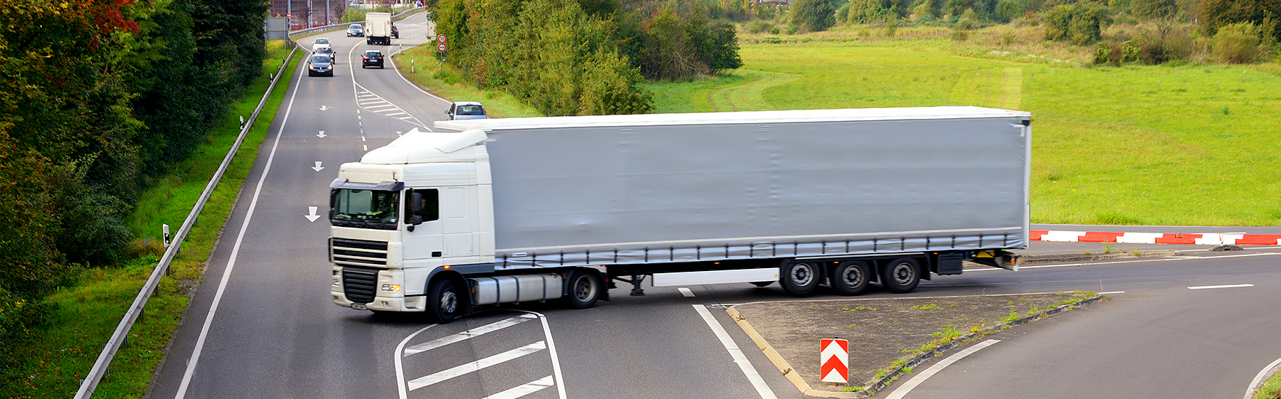 Truck drivers use wide turns as one of their most dangerous maneuvers.